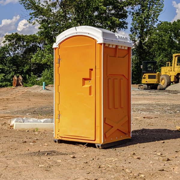 how often are the portable toilets cleaned and serviced during a rental period in Stanly County